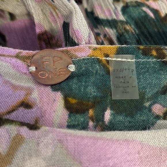 Free people Aloha wide leg tie waist Pants , sz XXS - Picture 9 of 9